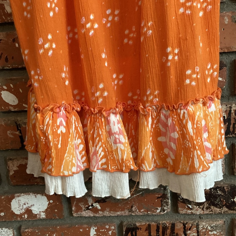 SO Orange Spaghetti Strap Summer Dress M - Picture 3 of 4